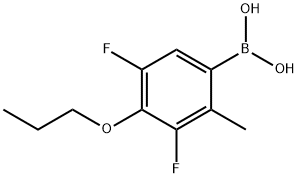 3,5-Difluoro-2-methyl-4-propoxyphenylboronic acid Struktur