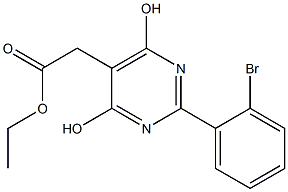 ethyl 2-(2-(2-broMophenyl)-4,6-dihydroxypyriMidin-5-yl)acetate Struktur