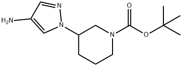 tert-butyl 3-(4-aMino-1H-pyrazol-1-yl)piperidine-1-carboxylate Struktur