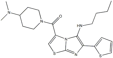 (5-(butylaMino)-6-(thiophen-2-yl)iMidazo[2,1-b]thiazol-3-yl)(4-(diMethylaMino)piperidin-1-yl)Methanone Struktur