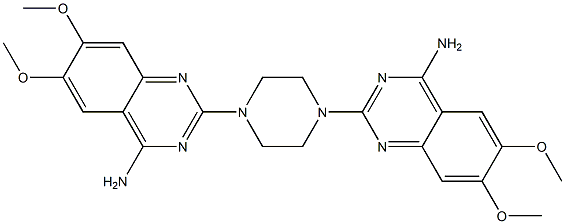 2,2'-(Piperazine-1,4-diyl)bis(6,7-diMethoxyquinazolin-4-aMine) Struktur