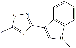 1-Methyl-3-(5-Methyl-[1,2,4]oxadiazol-3-yl)-1H-indole Struktur