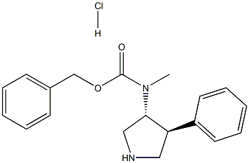 benzyl (Trans-4-phenylpyrrolidin-3-yl)MethylcarbaMate hydrochloride Struktur