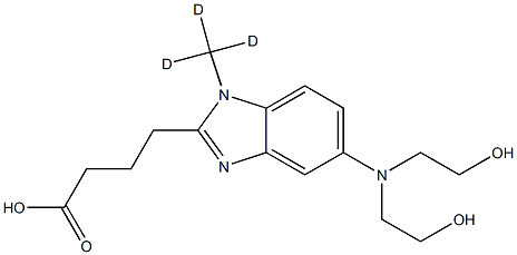 5-[Bis(2-hydroxyethyl)aMino]-1-(Methyl-d3)-1H-benziMidazole-2-butanoic Acid Struktur