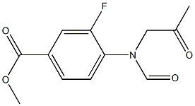 Methyl 3-fluoro-4-(N-(2-oxopropyl)forMaMido)benzoate Struktur