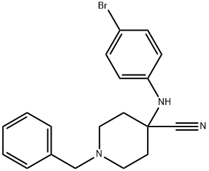 1-Benzyl-4-(4-broMophenylaMino)piperidine-4-carbonitrile Struktur