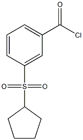 3-(cyclopentylsulfonyl)benzoyl chloride Struktur