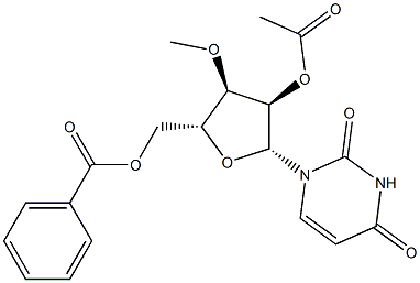 3'-O-Methyl-2'-O-acetyl-5'-O-benzoyluridine Struktur