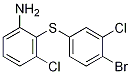 2-(4-BroMo-3-chloro-phenylsulfanyl)-3-chloro-phenylaMine Struktur