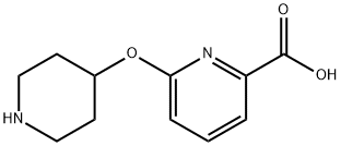 6-(piperidin-4-yloxy)pyridine-2-carboxylic acid Struktur