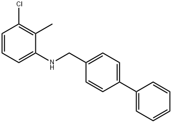 N-([1,1'-Biphenyl]-4-ylmethyl)-3-chloro-2-methylaniline Struktur