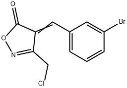 (4E)-4-(3-bromobenzylidene)-3-(chloromethyl)isoxazol-5(4H)-one Struktur