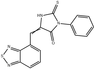 (5E)-5-(2,1,3-benzothiadiazol-4-ylmethylene)-2-mercapto-3-phenyl-3,5-dihydro-4H-imidazol-4-one Struktur