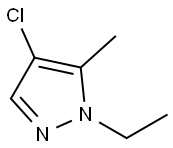 4-chloro-1-ethyl-5-methyl-1H-pyrazole Struktur