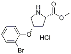 Methyl (2S,4S)-4-(2-bromophenoxy)-2-pyrrolidinecarboxylate hydrochloride Struktur