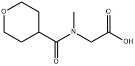 2-[Methyl(tetrahydro-2H-pyran-4-ylcarbonyl)amino]-acetic acid Struktur