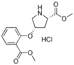 Methyl (2S,4S)-4-[2-(methoxycarbonyl)phenoxy]-2-pyrrolidinecarboxylate hydrochloride Struktur