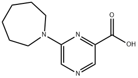 6-(1-Azepanyl)-2-pyrazinecarboxylic acid Struktur