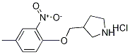 3-[(4-Methyl-2-nitrophenoxy)methyl]pyrrolidinehydrochloride Struktur