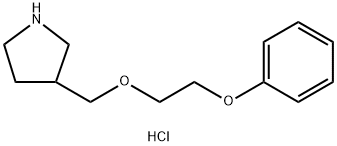 3-[(2-Phenoxyethoxy)methyl]pyrrolidinehydrochloride Struktur