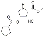 Methyl (2S,4S)-4-[(cyclopentylcarbonyl)oxy]-2-pyrrolidinecarboxylate hydrochloride Struktur