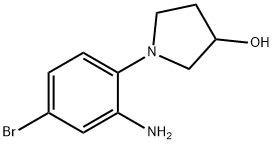 1-(2-Amino-4-bromophenyl)-3-pyrrolidinol Struktur