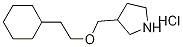 3-[(2-Cyclohexylethoxy)methyl]pyrrolidinehydrochloride Struktur