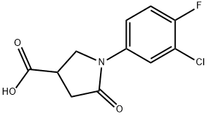 3-pyrrolidinecarboxylic acid, 1-(3-chloro-4-fluorophenyl)- Struktur