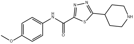 1,3,4-thiadiazole-2-carboxamide, N-(4-methoxyphenyl)-5-(4- Struktur