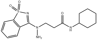 propanamide, N-cyclohexyl-3-[1-(1,1-dioxido-1,2-benzisothi Struktur