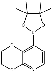 8-(4,4,5,5-Tetramethyl-1,3,2-dioxaborolan-2-yl)-2,3-dihydro-[1,4]dioxino[2,3-b]pyridine Struktur