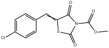 Methyl 5-(4-chlorobenzylidene)-2,4-dioxo-1,3-thiazolidine-3-carboxylate Struktur