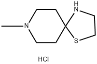 8-Methyl-1-thia-4,8-diazaspiro[4.5]decane hydrochloride Struktur