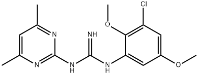 N-(3-Chloro-2,5-dimethoxyphenyl)-N'-(4,6-dimethylpyrimidin-2-yl)guanidine Struktur