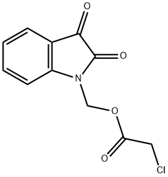 (2,3-Dioxo-2,3-dihydro-1H-indol-1-yl)-methylchloroacetate Struktur