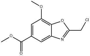 Methyl 2-(chloromethyl)-7-methoxy-1,3-benzoxazole-5-carboxylate Struktur