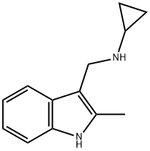 N-[(2-Methyl-1H-indol-3-yl)methyl]-cyclopropanamine hydrochloride Struktur