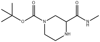 3-Methylcarbamoyl-piperazine-1-carboxylic acid tert-butyl ester Struktur