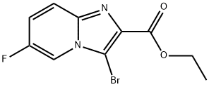 Ethyl 3-bromo-6-fluoroimidazo-[1,2-a]pyridine-2-carboxylate Struktur