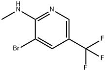 3-Bromo-N-methyl-5-(trifluoromethyl)-pyridin-2-amine Struktur