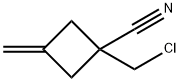 1-(chloromethyl)-3-methylenecyclobutanecarbonitrile Struktur