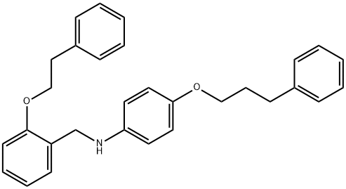 N-[2-(Phenethyloxy)benzyl]-4-(3-phenylpropoxy)-aniline Struktur