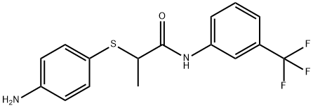 2-[(4-aminophenyl)thio]-N-[3-(trifluoromethyl)phenyl]propanamide Struktur