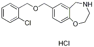 7-{[(2-chlorobenzyl)oxy]methyl}-2,3,4,5-tetrahydro-1,4-benzoxazepine hydrochloride Struktur