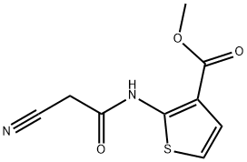 methyl 2-[(cyanoacetyl)amino]thiophene-3-carboxylate Struktur