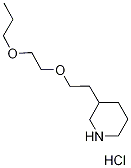 3-[2-(2-Propoxyethoxy)ethyl]piperidinehydrochloride Struktur