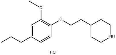 4-[2-(2-Methoxy-4-propylphenoxy)ethyl]piperidinehydrochloride Struktur