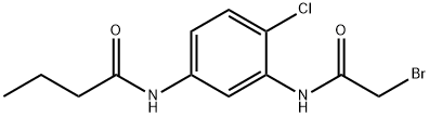 N-{3-[(2-Bromoacetyl)amino]-4-chlorophenyl}butanamide Struktur