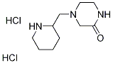 4-(2-Piperidinylmethyl)-2-piperazinonedihydrochloride Struktur