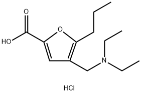 4-Diethylaminomethyl-5-propyl-furan-2-carboxylic acid hydrochloride Struktur